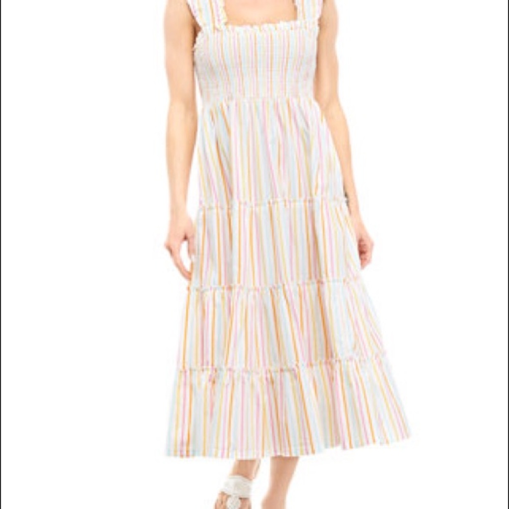 Crown and Ivy smocked maxi M NWT